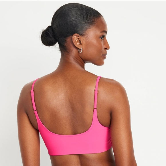 NWT OLD NAVY Scoop-Neck Bikini Swim Top  Color: Polarized Pink low scoop - Picture 3 of 9